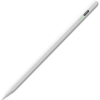 Stylus pen - Dam Electronics 314, Para iPad, USB-C, Punta reemplazable, Apagado automático, Blanco