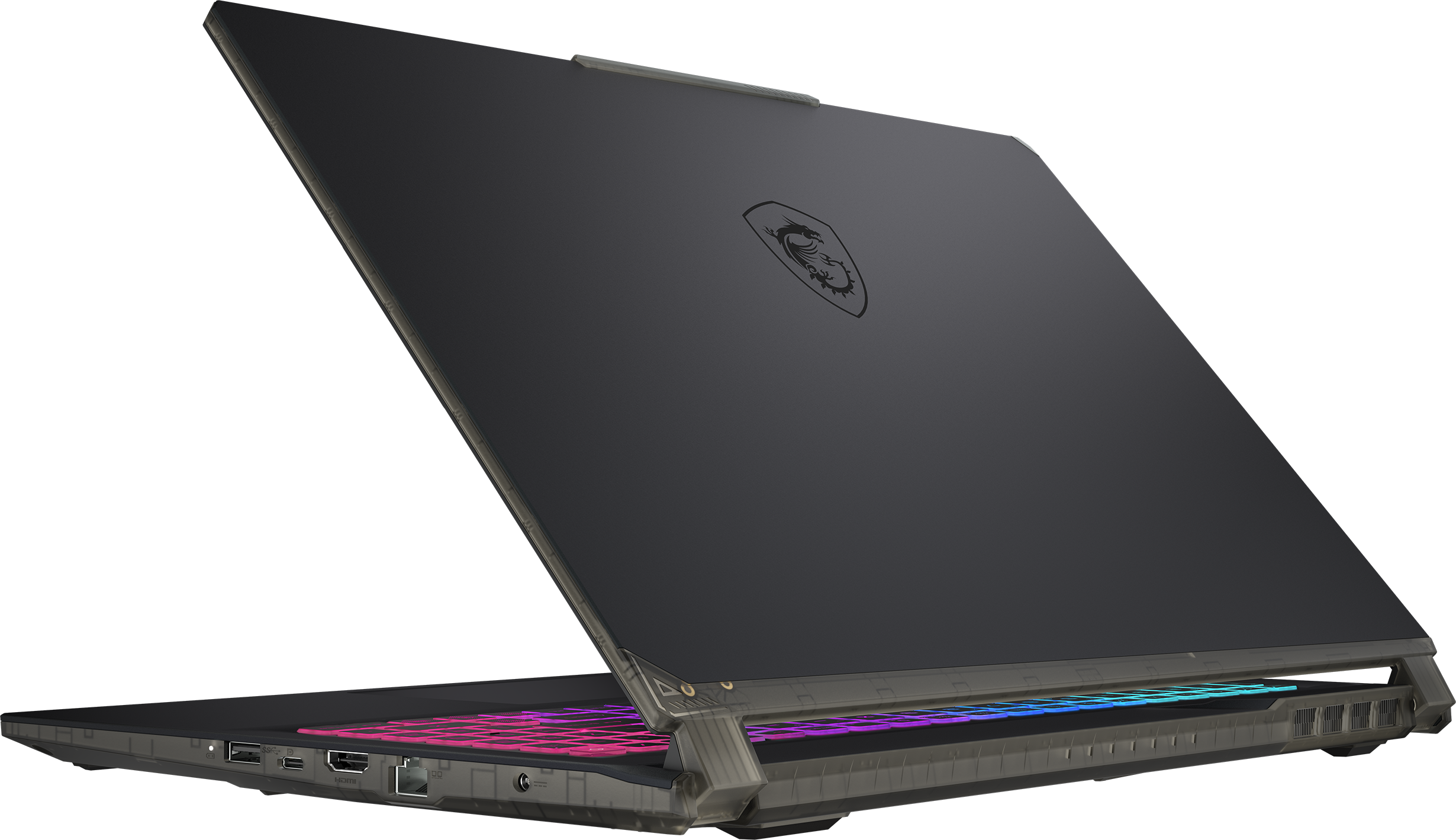 Faltbare Tastatur: schwarz, offen, zeigt Tasten und ein Trackpad.