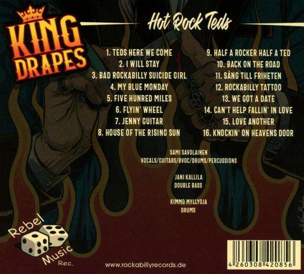Album-Cover mit Songliste und Bandnamen 'King Drapes'