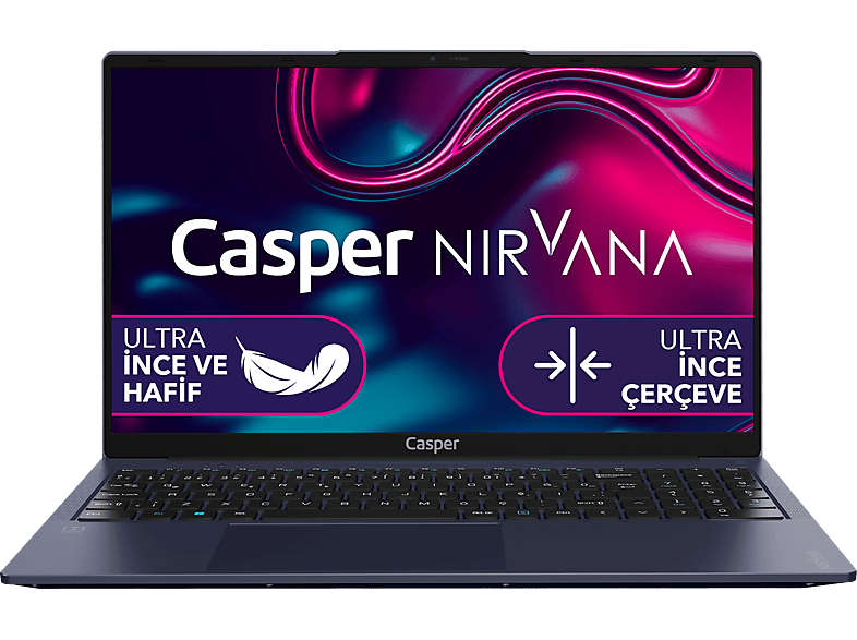 CASPER X600.1235-8E00T-M-F/ Intel Core i5 1235U/ 8 GB Ram/ 500 GB SSD/ 15.6"/ W11 Laptop Gece Mavisi