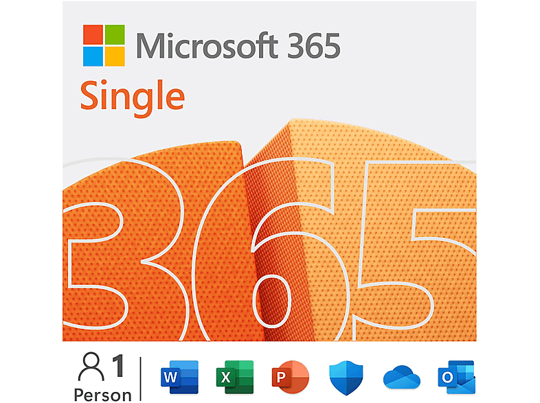 Microsoft 365 Single | 12 Monate für 1 Nutzer (5 Geräte), 1 TB 
