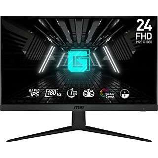 Monitor gaming - MSI G2412F, 24", FHD, 1 ms, 180 Hz, Panel rápido IPS, Negro