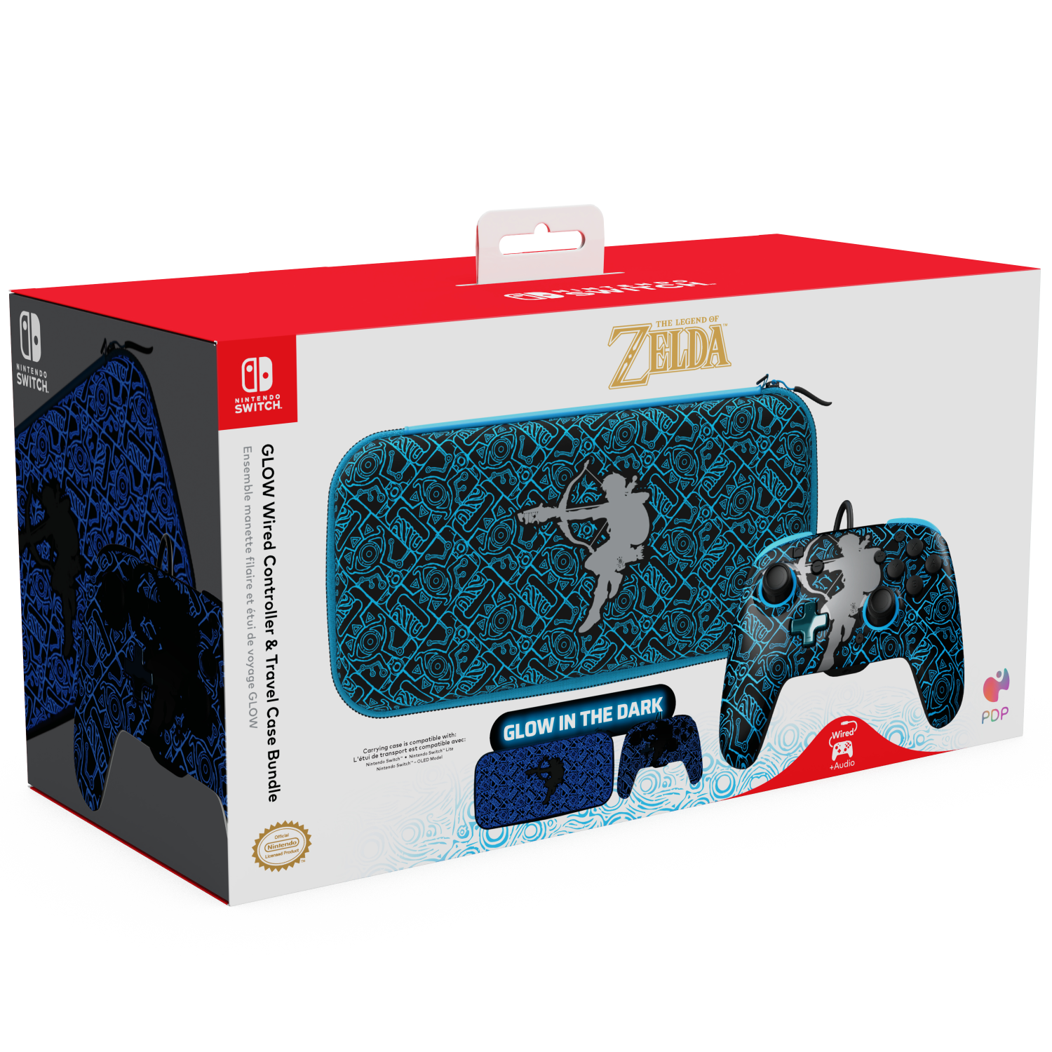 A game bundle box, with the game title 'The Legend of Zelda'.