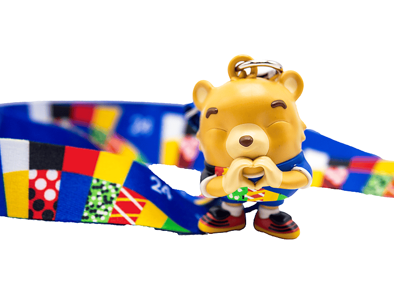 UEFA EURO 24 Schlüsselband Maskottchen Herz, 4 cm, Einzelartikel Schlüsselanhänger