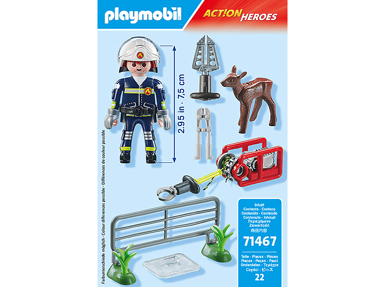 Thumbnail - PLAYMOBIL 71467 Feuerwehr-Tierrettung Spielset, Mehrfarbig