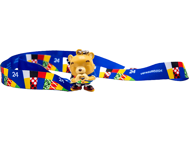 UEFA EURO 24 Schlüsselband Maskottchen Herz, 4 cm, Einzelartikel Schlüsselanhänger