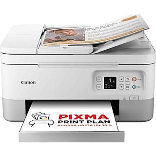 Impresora multifunción - Canon PIXMA TS7451i, Inyección de tinta, 13 ppm, Color, WiFi, Doble cara, ADF, Compatible con PIXMA Print Plan, Blanco