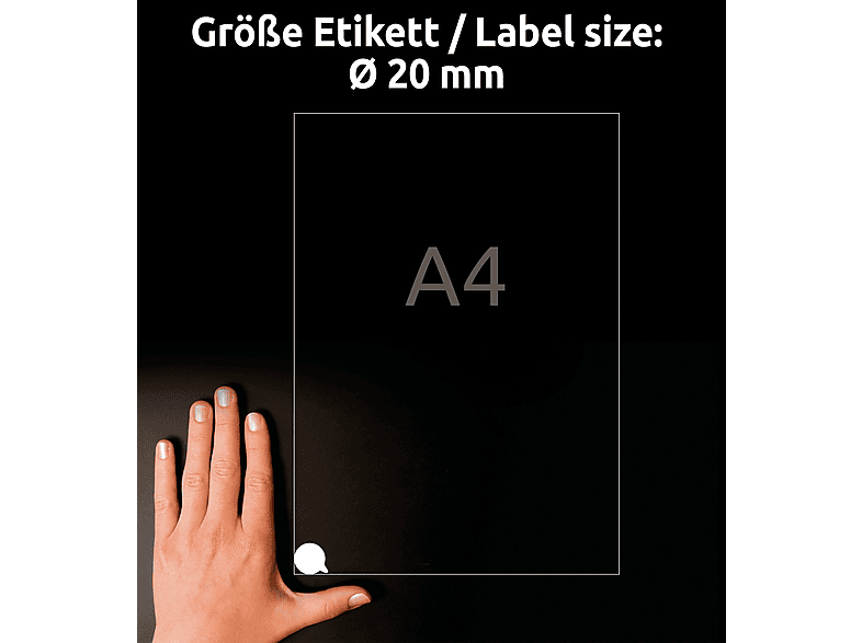 AVERY ZWECKFORM Prüfplaketten, Ø 20 mm, L7803-10 — Foto 2 von 4