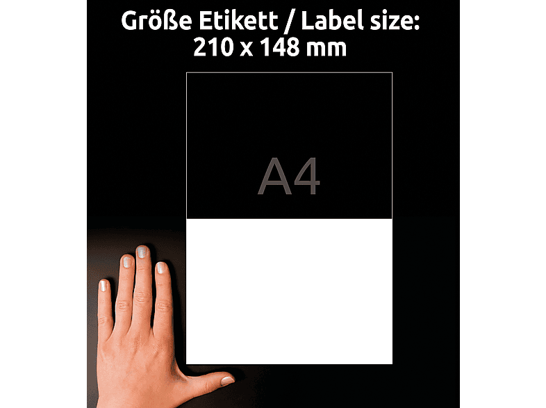 AVERY ZWECKFORM Recycling Etiketten, Home Office, Kleinpackung, 210 x 148 mm, LR3655-10 — Foto 2 von 4