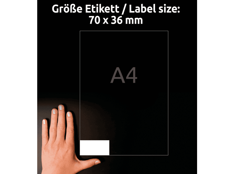 AVERY AVERY ZWECKFORM Universal-Etiketten, 70 x 36 mm, 3475 — Foto 2 von 5
