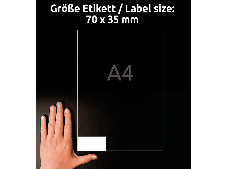 AVERY ZWECKFORM Universal-Etiketten, 70 x 35 mm, 3422 — Foto 2 von 5
