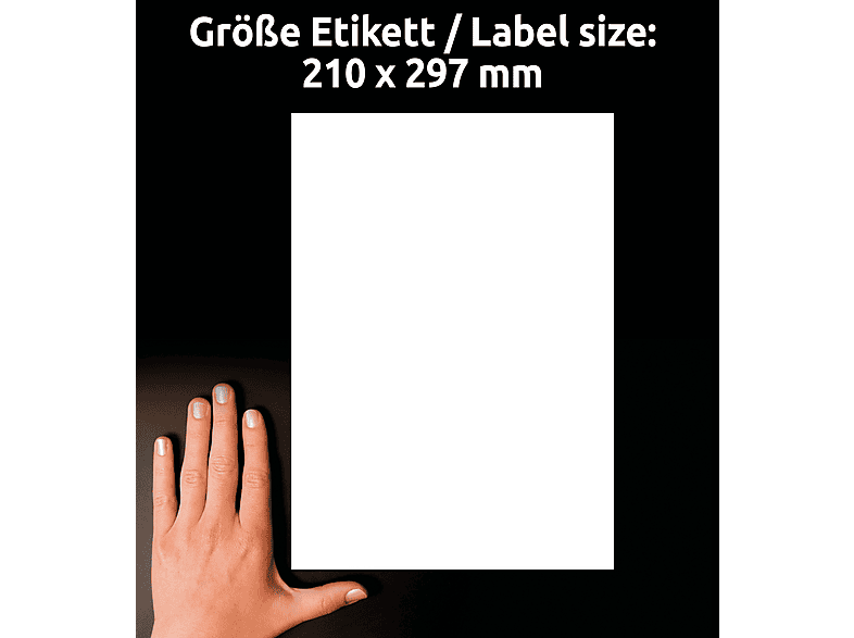 AVERY ZWECKFORM Wetterfeste Folien-Etiketten, 210 x 297 mm, L4775-20 — Foto 2 von 4