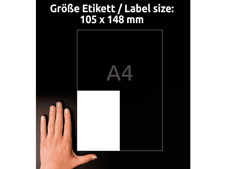 AVERY ZWECKFORM Universal-Etiketten, 105 x 148 mm, 3483 — Foto 2 von 5