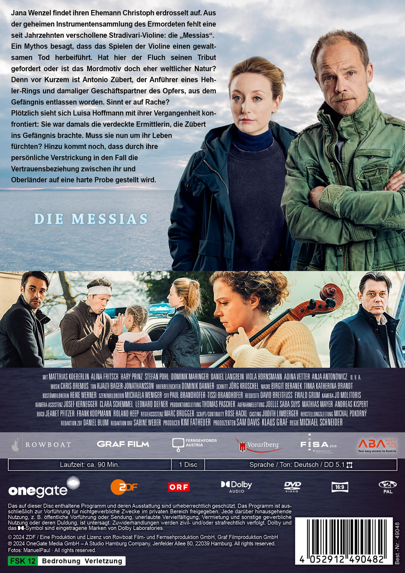 DVD-Cover. Ein Mann und eine Frau schauen in die Kamera. Text lautet 'Die Messias'.