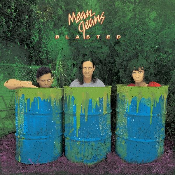 Drei Männer in Fässern mit grüner Farbe, bedeckt mit Bäumen. Albumcover