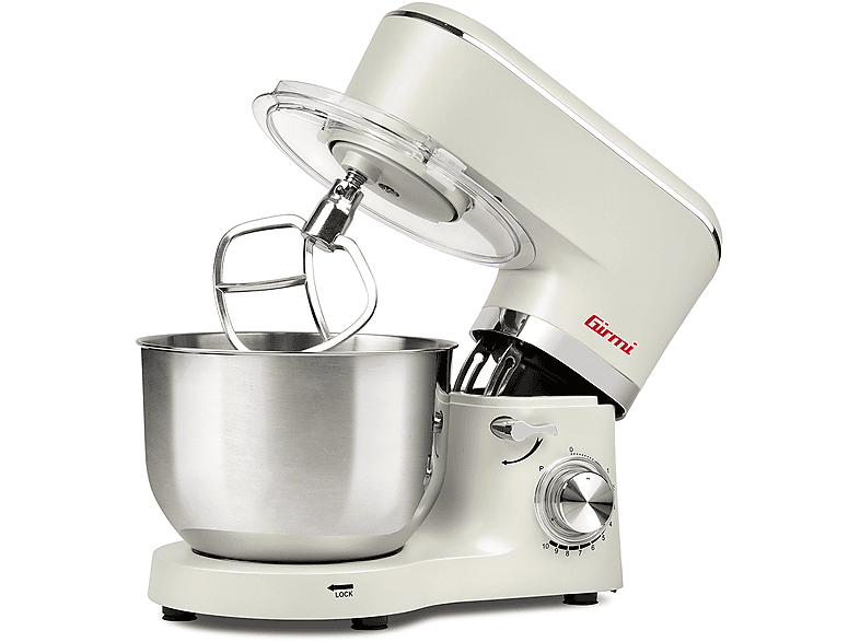 Girmi Impastatore 6lt Impastatrice Planetaria, 1500 W, capacità ciotola 6 l, Crema