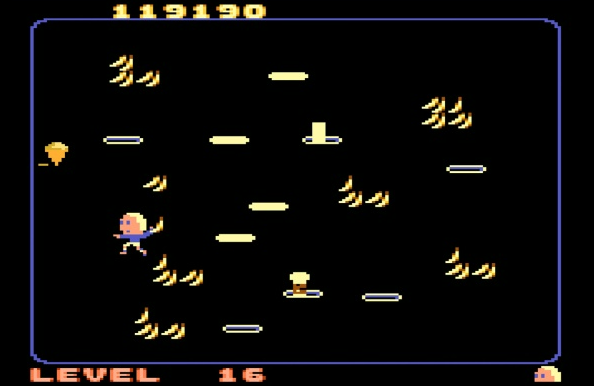 Ein Spiel-Screenshot mit einer Figur in Blau.