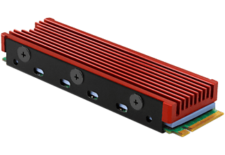 AXAGON Alumínium hűtőborda M.2 2280 SSD meghajtóhoz, 12 mm magas, piros (CLR-M2 )
