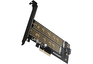 AXAGON PCIe 3.0 x4 adapter 1x NVMe + 1x SATA M.2 SSD meghajtókhoz (PCEM2-D)
