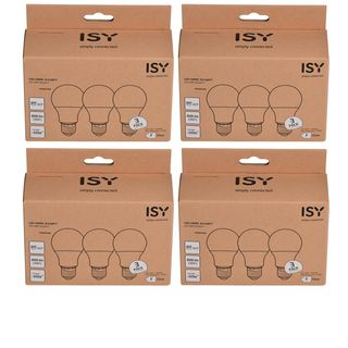 ISY LED-E27-8.6W-OO 12er Pack LED Lampe E27 Warmweiß