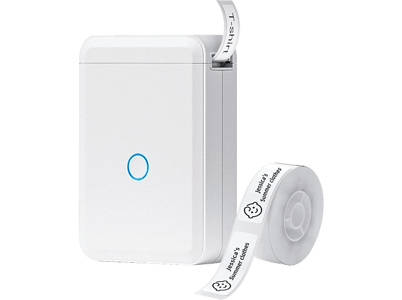 NIIMBOT D110 hordozható címkenyomtató, Bluetooth, 10 - 15 mm széles címke, fehér (D110White)