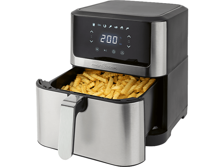 PROFI COOK PC-FR 1269 H Heißluftfritteuse (8 l, 1800 Watt, Silber ...