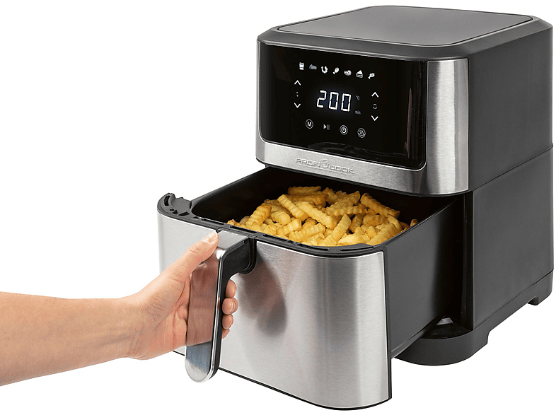 Profi Cook PC-FR 1269 H Heißluftfritteuse 8 l, 1800 Watt, Silber — Foto 2 von 5