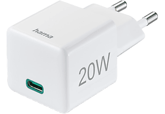 HAMA FIC E3 Univerzális hálózati USB Type-C töltő mini, PD, QC, fehér, 20W (201840)