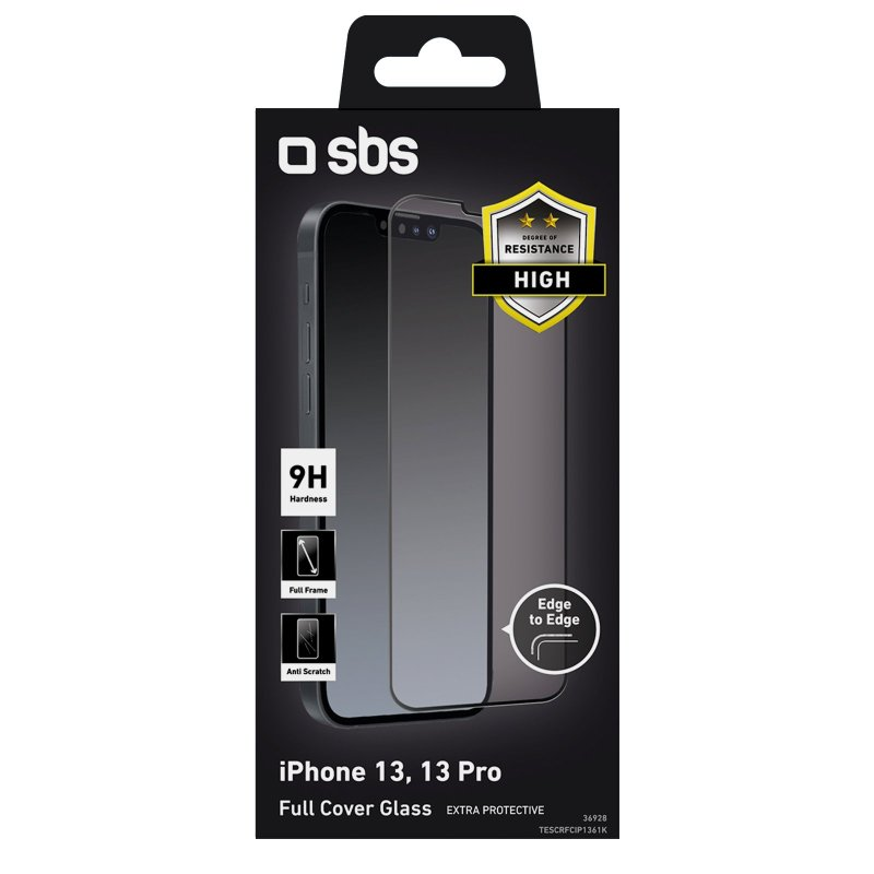 Eine Telefonschutzfolienbox. Die Box hat ein iPhone 13/13 Pro Bild.