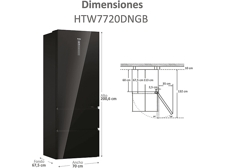 Haier Frigorífico Combi Htw7720dngb