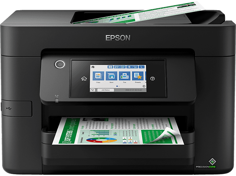 Epson WorkForce Pro WF-4820DWF, Inyección de tinta, Blanco y negro 25 ppm, A4, Negro