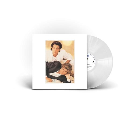Album borító: Két férfi és egy nő. Fehér vinyl lemez az album címével.