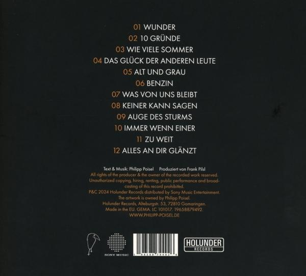Rückseite einer CD mit Titelliste und Credits.