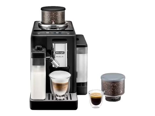DE-LONGHI EXAM440.55.B Rivelia Milk - Macchina da caffè automatica (Nero)
