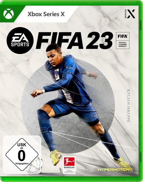 Videospiel-Box-Art mit Kylian Mbappé auf dem Cover und dem Xbox-Logo.