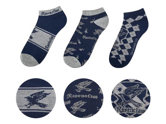 CINEREPLICAS Harry Potter : Ravenclaw Sneaker - Chaussettes (Bleu/gris)
