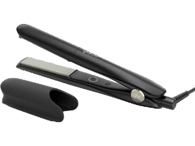 Plancha de pelo  GHD Gold Pack con cepillo, Cerámica, 185 °C, Tecnología  Dual Zone, Negro