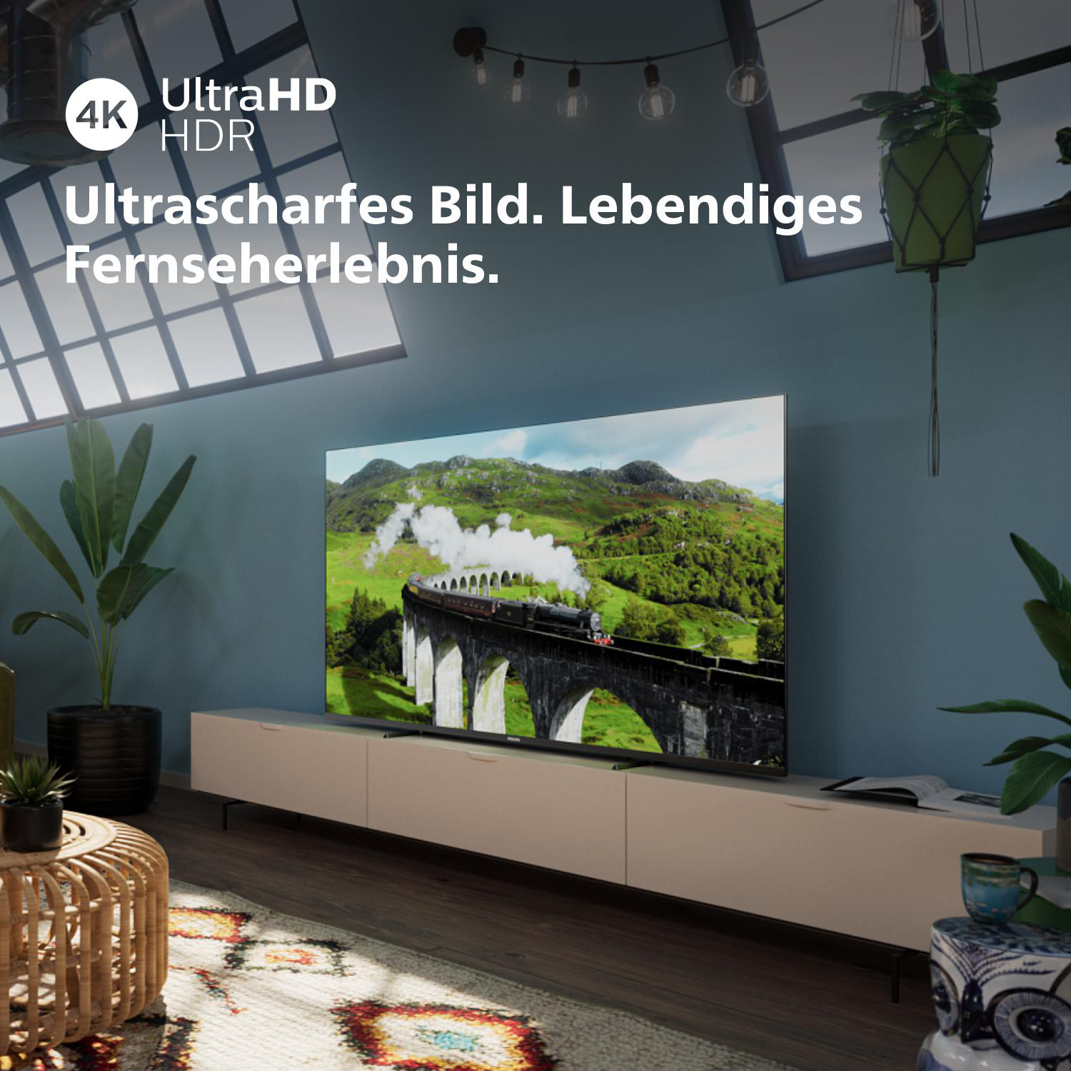 PHILIPS 65 PUS 7608/12 4K LED TV (Flat, 65 Zoll / 164 cm, HDR 4K, SMART TV, Philips Smart TV)