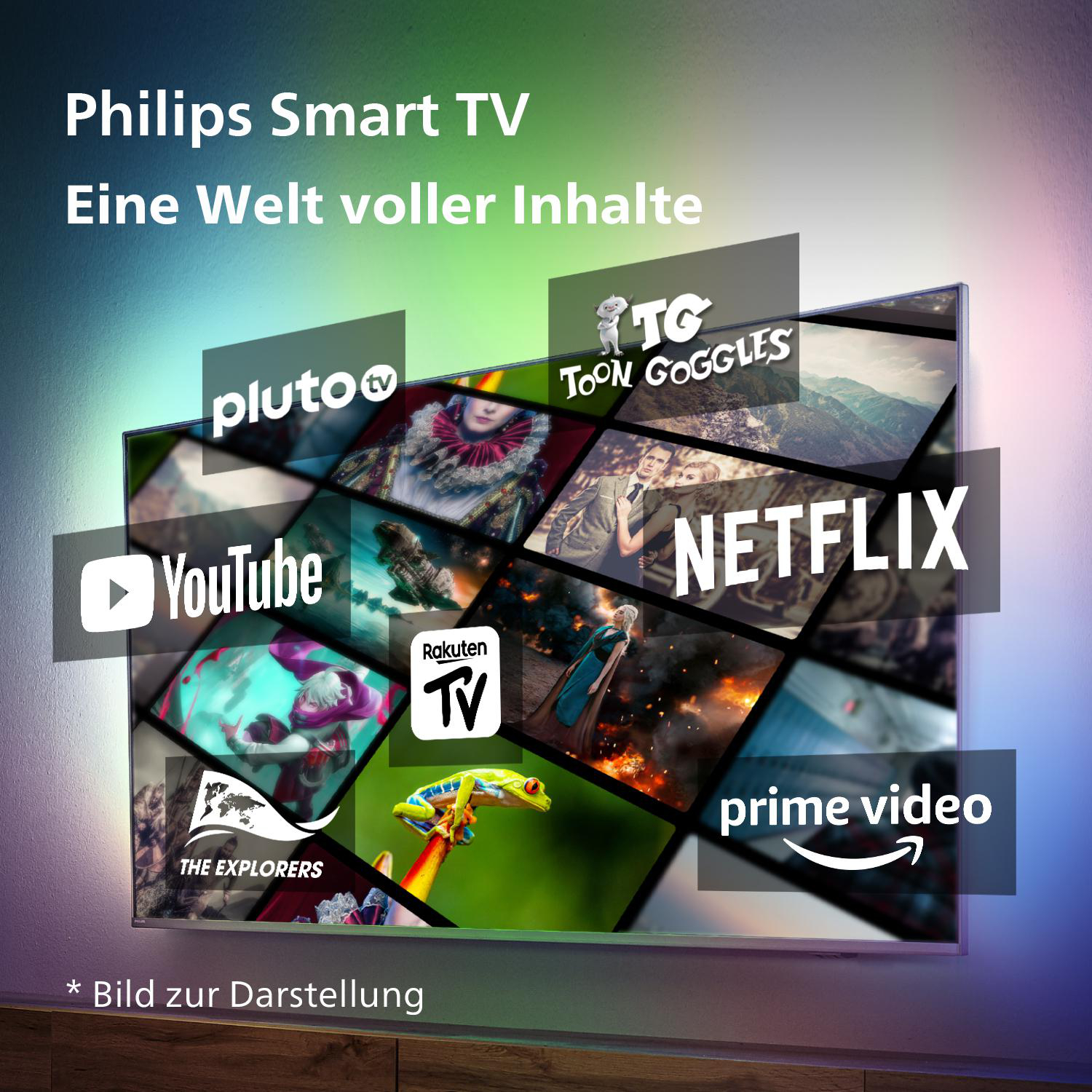 PHILIPS 65 PUS 7608/12 4K LED TV (Flat, 65 Zoll / 164 cm, HDR 4K, SMART TV, Philips Smart TV)