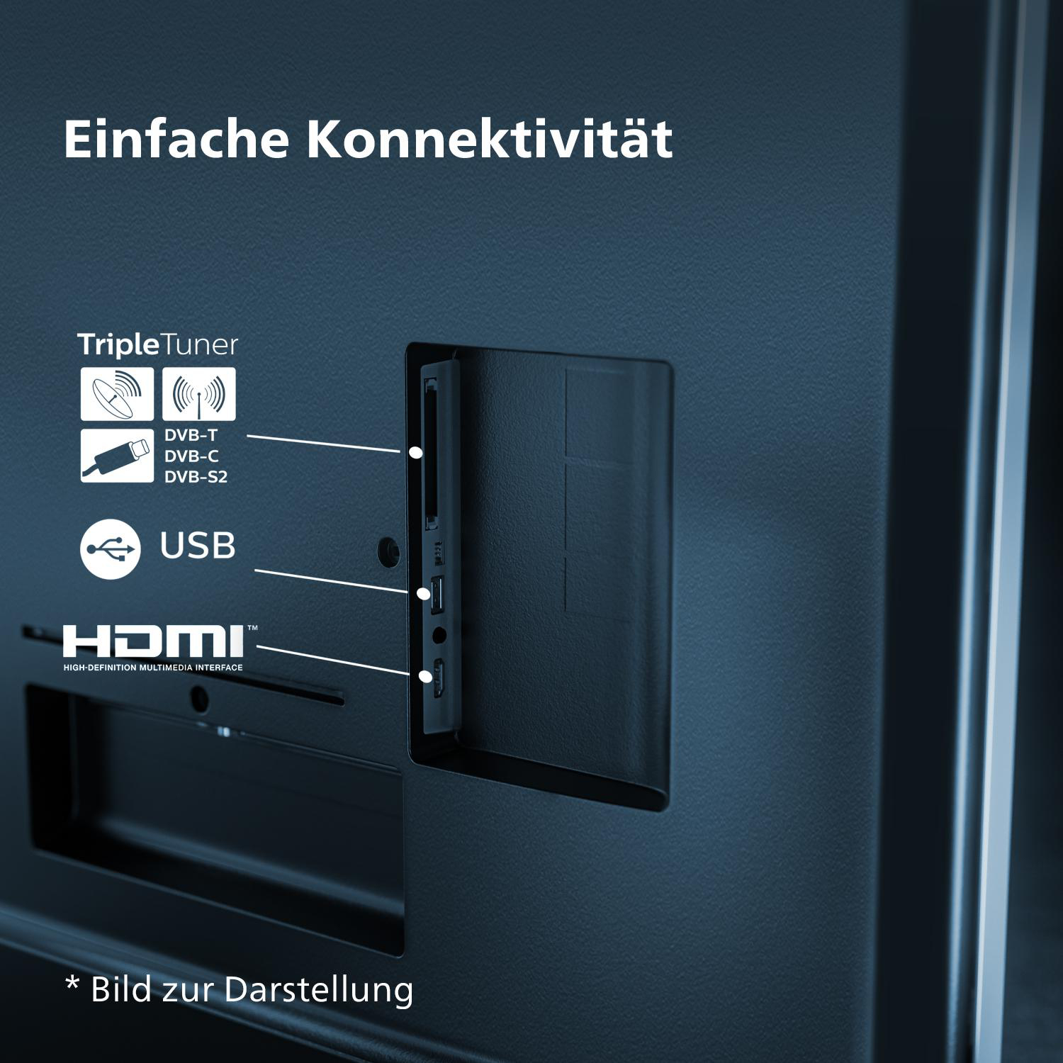 PHILIPS 65 PUS 7608/12 4K LED TV (Flat, 65 Zoll / 164 cm, HDR 4K, SMART TV, Philips Smart TV)