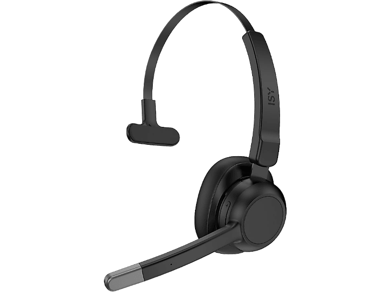 ISY IHS-8000 Office Headset, On-Ear (Mono), Bluetooth, Noise Cancelling, Schwarz