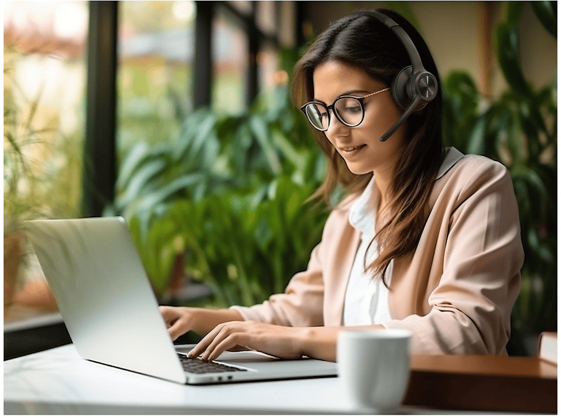 ISY IHS-8100 Office Headset, On-Ear, Bluetooth, Noise Cancelling, Schwarz — Foto 4 von 4