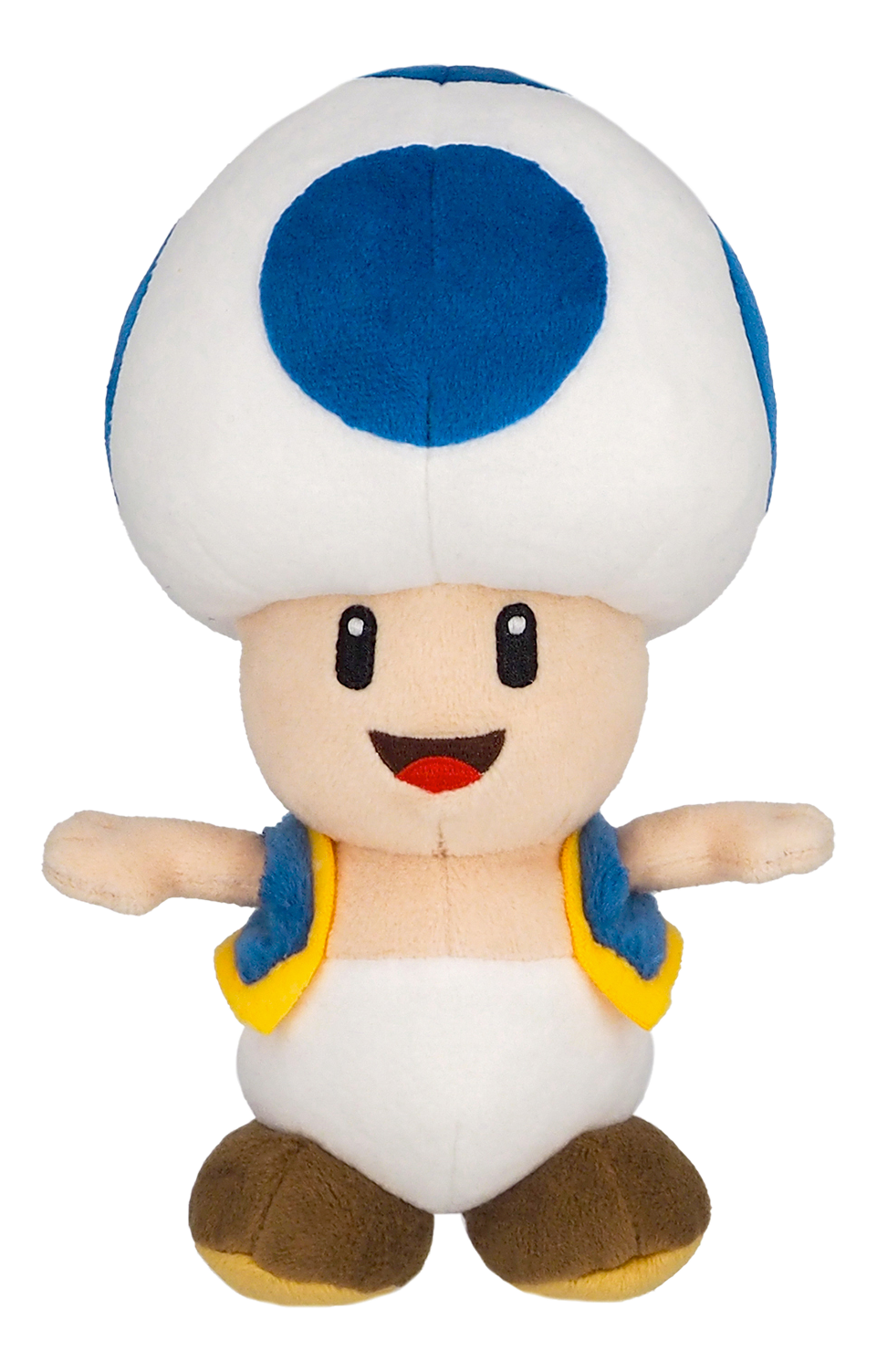 TOGETHER PLUS Super Mario - Blue Toad - Plüschfigur (Blau/Weiss/Braun)