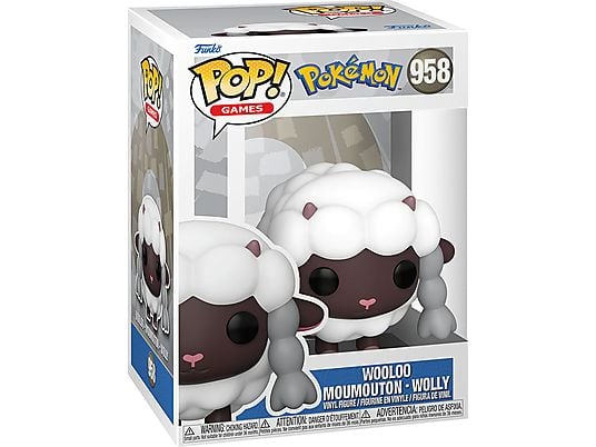 FUNKO POP! Games : Pokémon - Wolly - Figurine à collectionner (blanc/marron/noir)