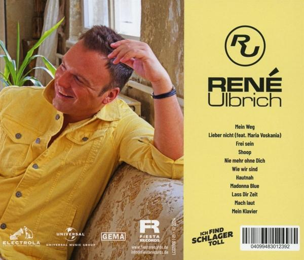 Albumcover. Ein Mann im gelben Hemd lächelt. Albumtitel ist René Ulbrich, mit Trackliste.
