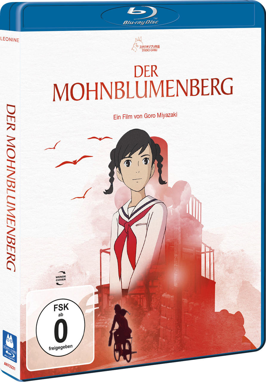 Blu-ray-Cover des Films 'Der Mohnblumenberg' mit einem Mädchen und rotem Hintergrund.
