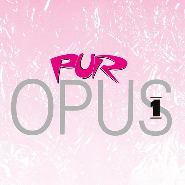 Rosa Hintergrund, Titel "PUR OPUS 1" in Pink und Grau.
