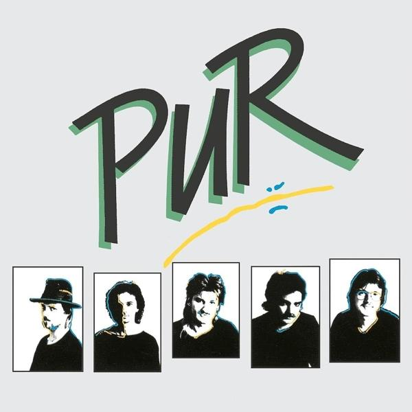 Albumcover der Band PUR. Bilder von fünf Bandmitgliedern in Schwarzweiß.
