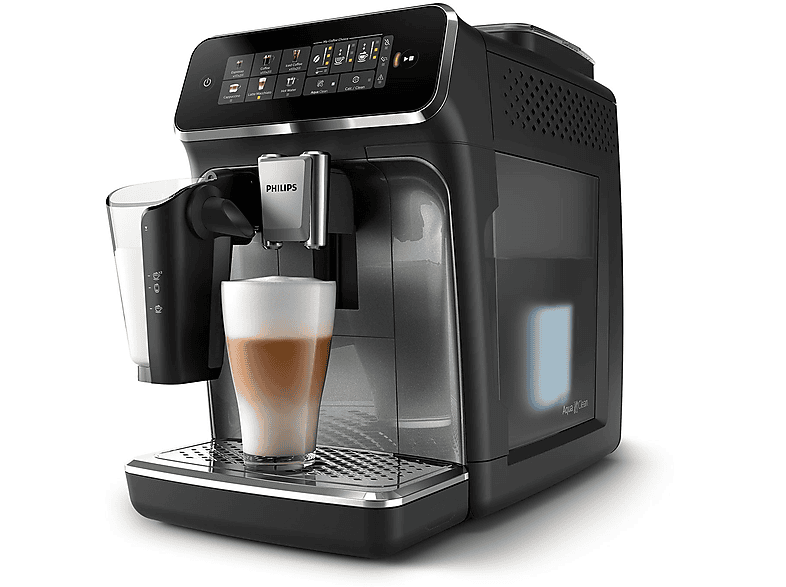 Philips Series 3300 LatteGo Ep3349/70 Macchina Caffé Automatica, Nero, Argento