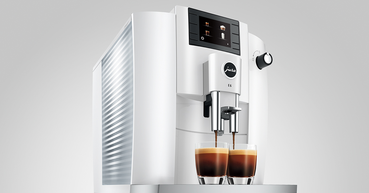 JURA E6 Piano White (EC) Automata kávéfőző (Cappuccino funkcióval)